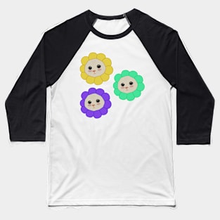 Cute cats with flower accessory Baseball T-Shirt